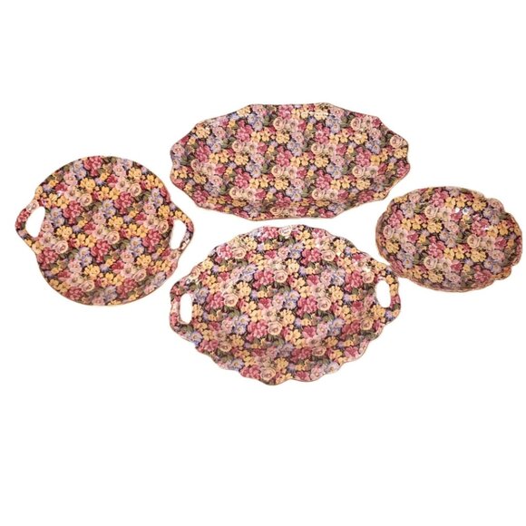 Vintage Staffordshire Old Foley “Florita” Chintz Pottery – James Kent England - Picture 1 of 10